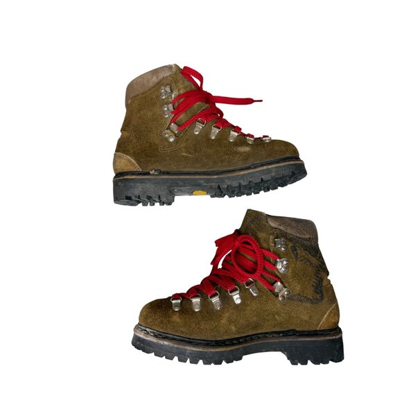 Vintage Bass Suede Leather Mountaineering Hiking Boots Womens 5.5 - Picture 4 of 8